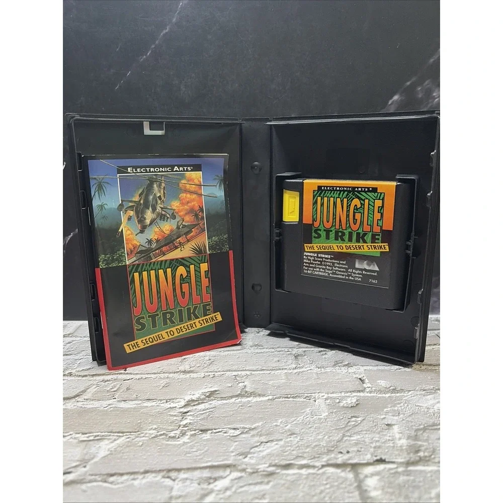 Sega Genesis Bundle  Jungle Strike - Jeopardy - Battleship All CIB All NM Carts
